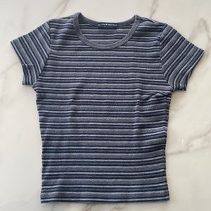 Brandy Gray Stripe Tee
